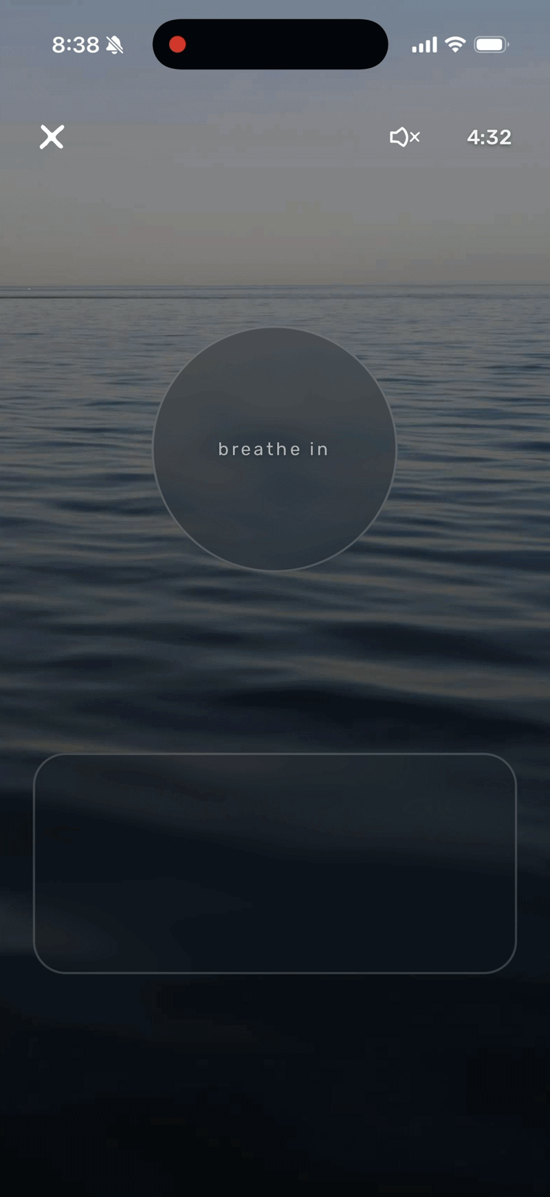 Breathe Hope breathing session with animated sphere